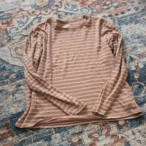 Old Navy Brown Striped Long Sleeve Top